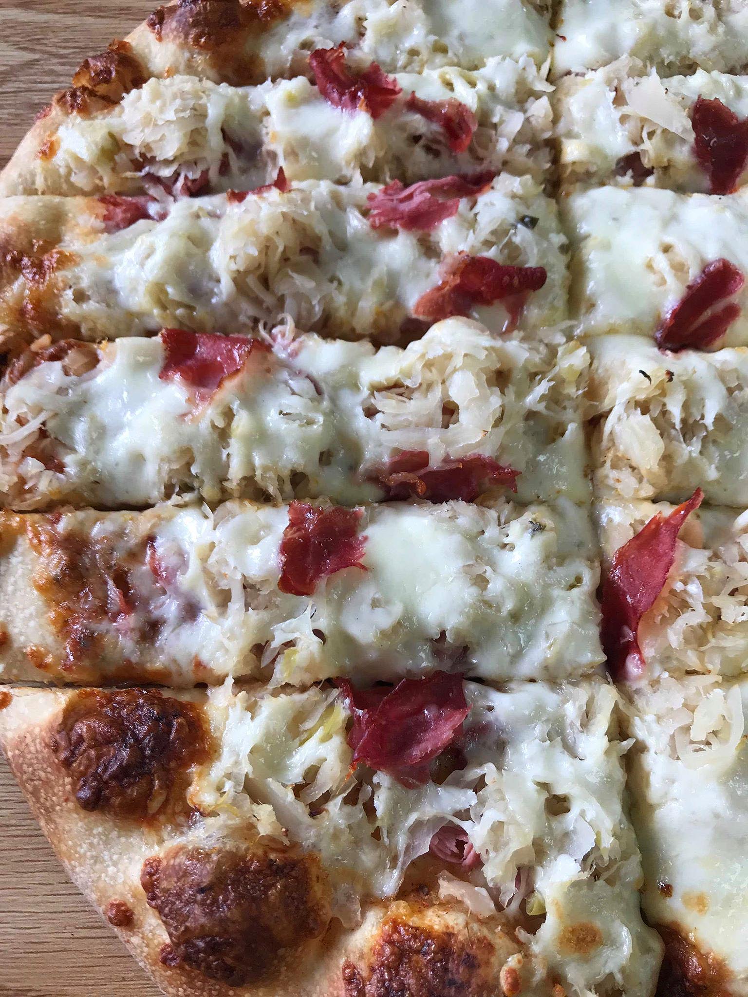 Reuben Pizza QC PIZZA Quad City Style Pizza Mahtomedi, MN. and