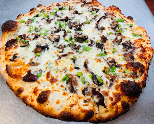 Philly Feast Pizza - QC Pizza Mahtomedi MN. - Philly Cheese Steak re-imagined.