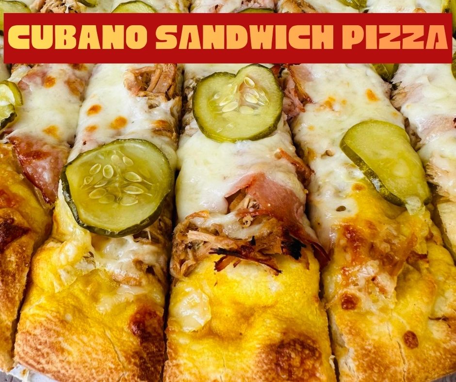 The Cuban Pizza from QC Pizza in Mahtomedi MN.